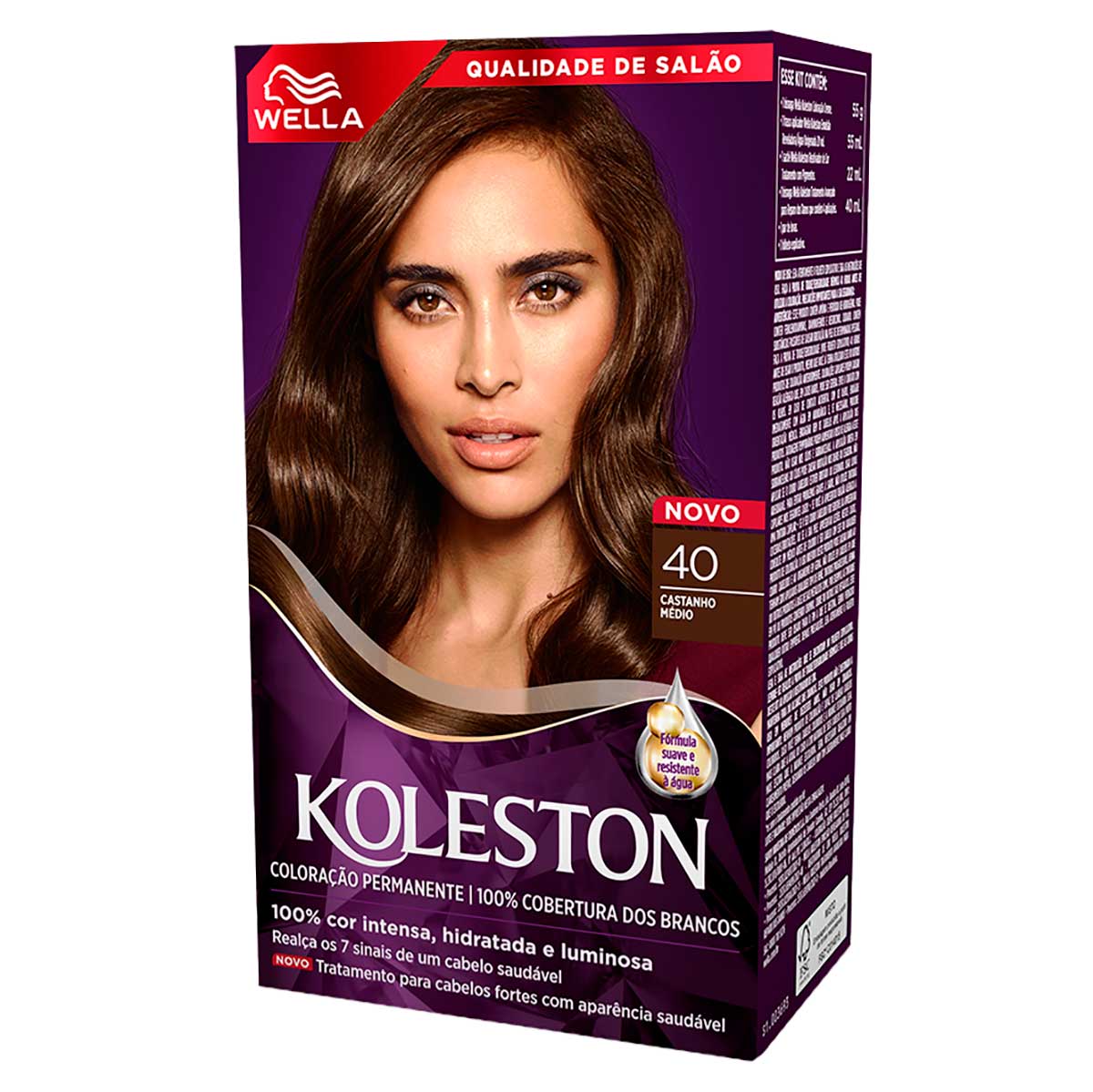 Kit tintura 40 castanho medio Wella Koleston