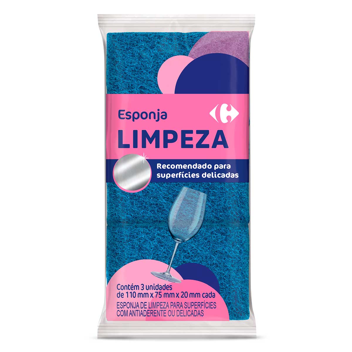 Esponja Multiuso Nao Risca Carrefour 3 Unidades