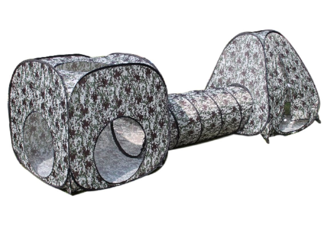 Kids Camoflauge Play Tent, Play Ground, Room, Child Tunnel New Play Hut. Inside – Outside