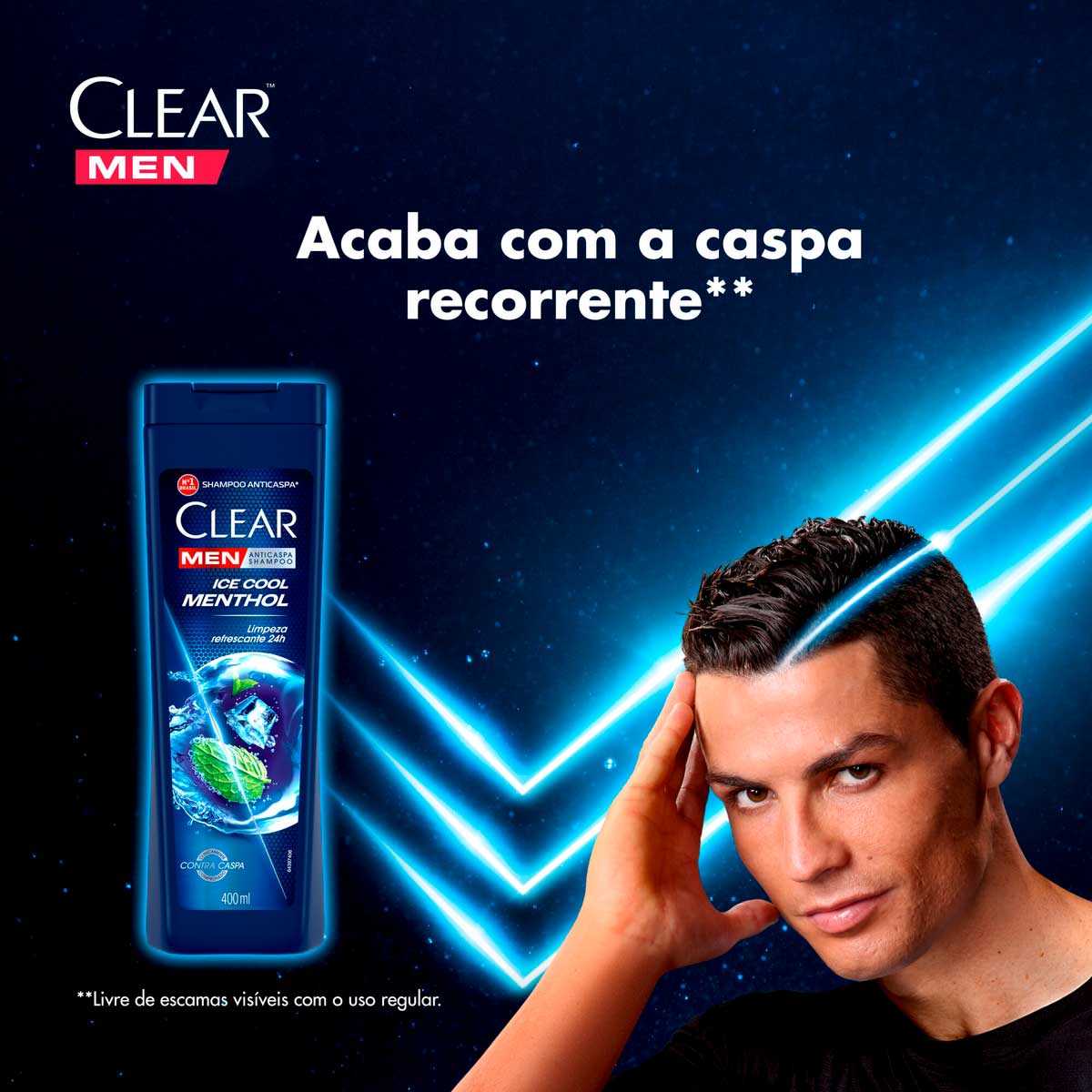 Shampoo Anticaspa Clear Men Ice Cool Menthol 400ml