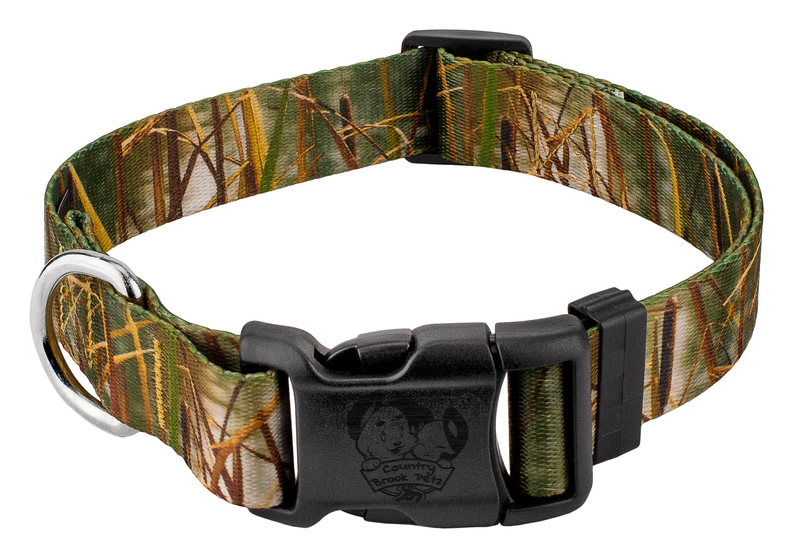 Country Brook Petz® Deluxe Waterfowl Camo Collar - Made in The U.S.A.， Small