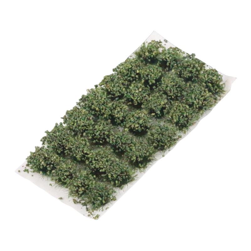 28 Pack Bushy Tufts Lowland Shrubs Tuft Terrain Model Kit Resin Static Scenery Model for Train Landscape Railway Artificial Grass