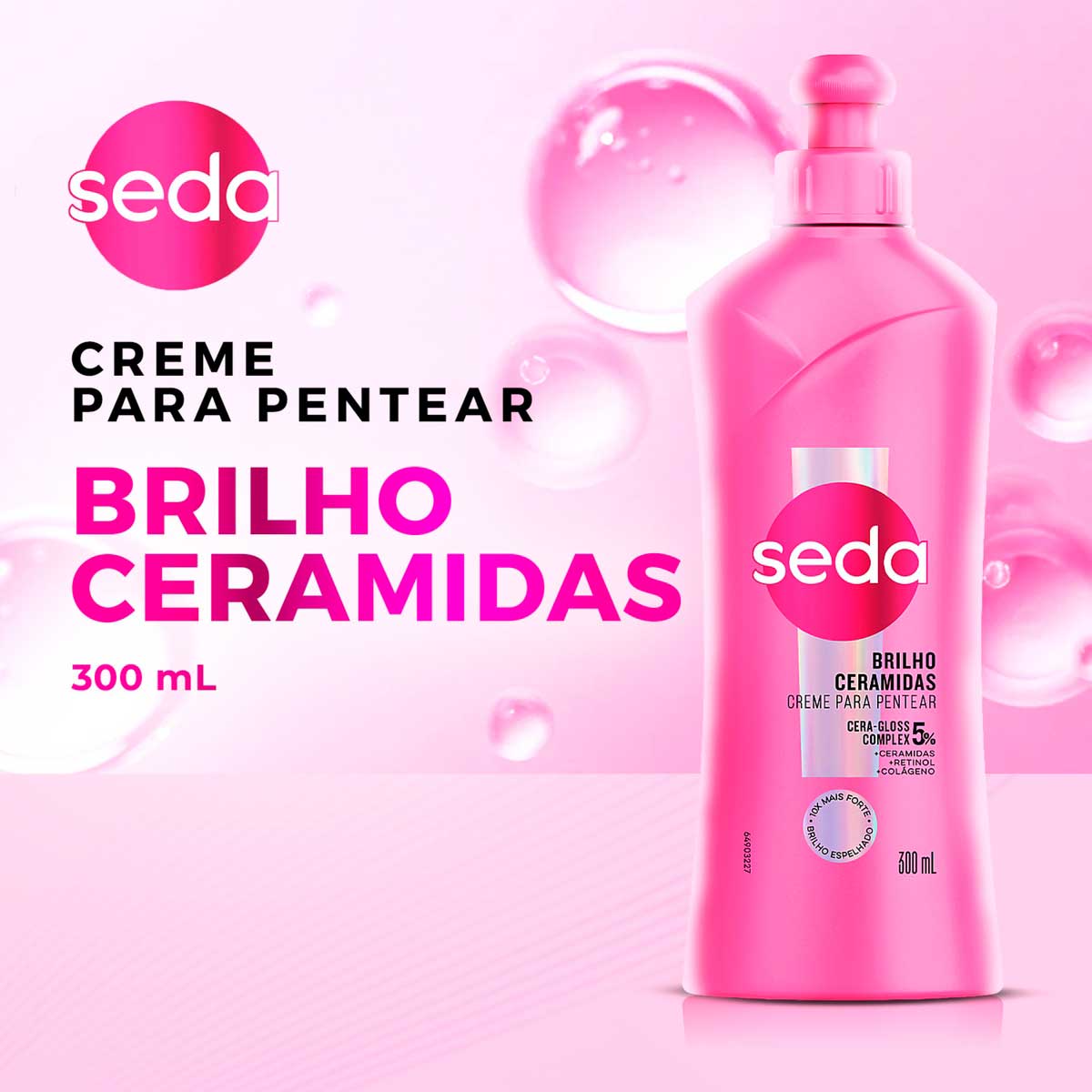 Creme para Pentear Seda Ceramidas Infusao Ativa Retinol e Colageno 300ml