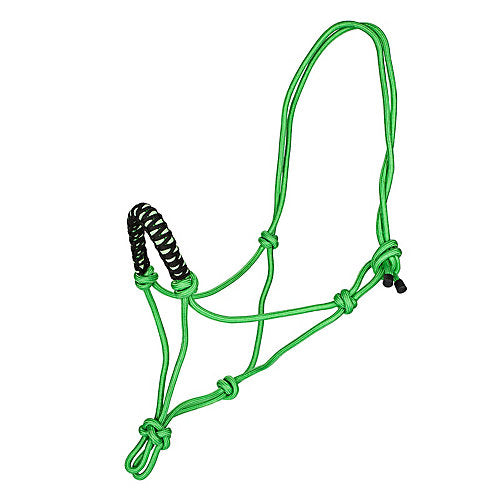 Tabelo Rope Halter w/Braided Noseband Green/Black