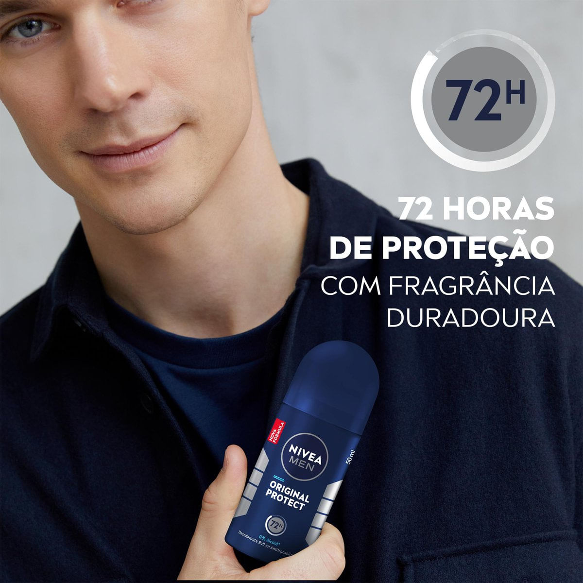 Desodorante Antitranspirante NIVEA MEN Roll-on Original Protect 50ml