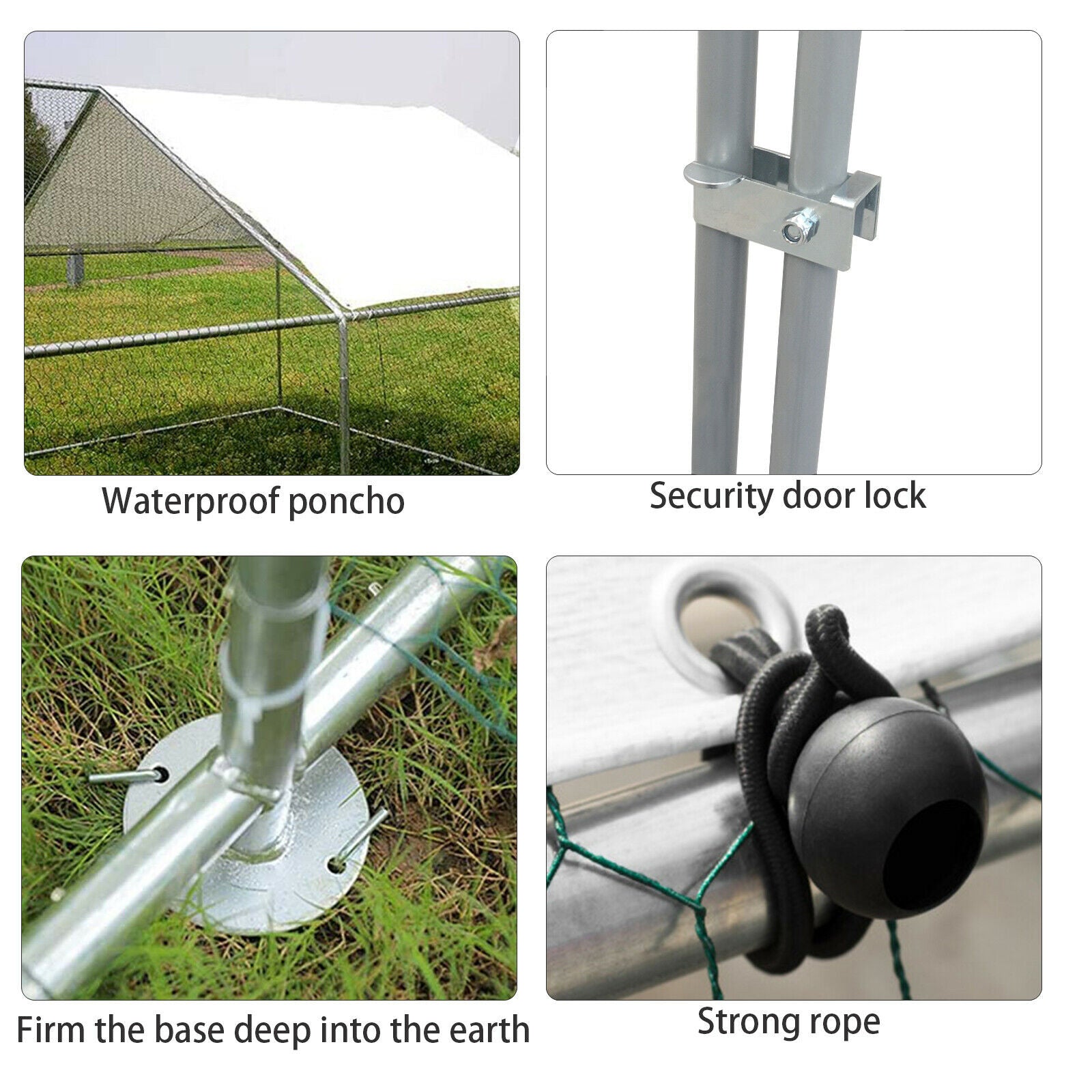 Large Walk in Chicken Run Coop Hen House Enclosure Backyard Poultry Cage Cover 10' x 10'