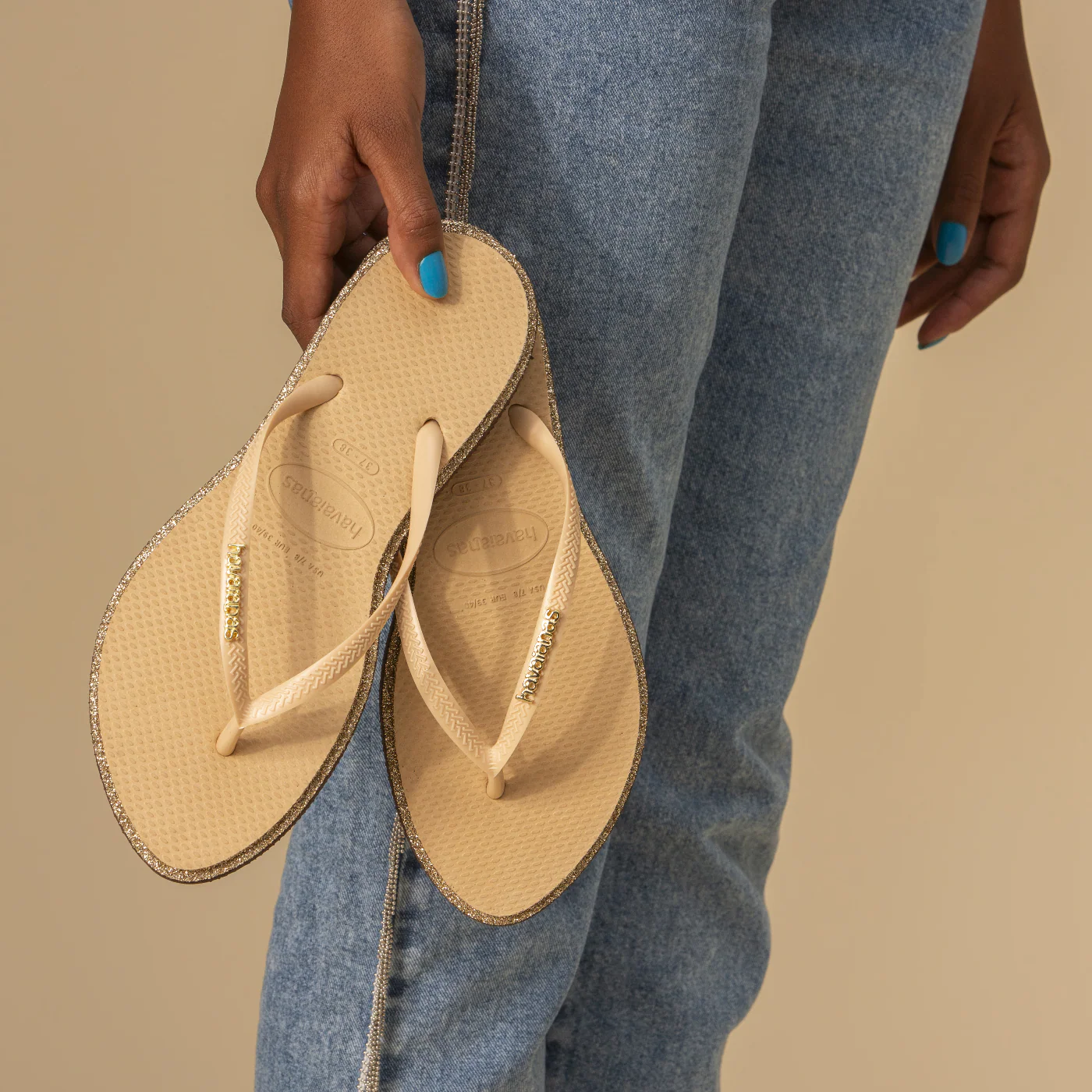 Chinelo Havaianas Slim Point Glitter