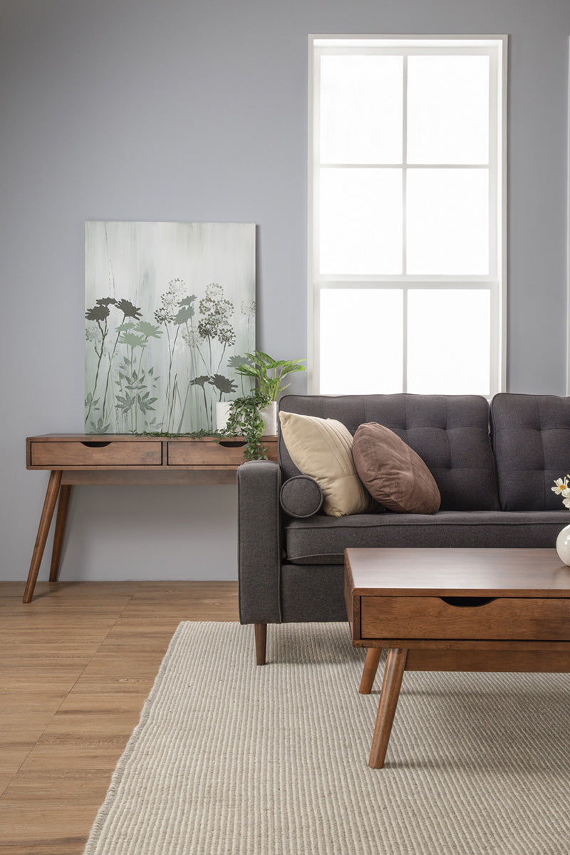 LAMAR Console Table with 2 Drawers 122cm - Walnut