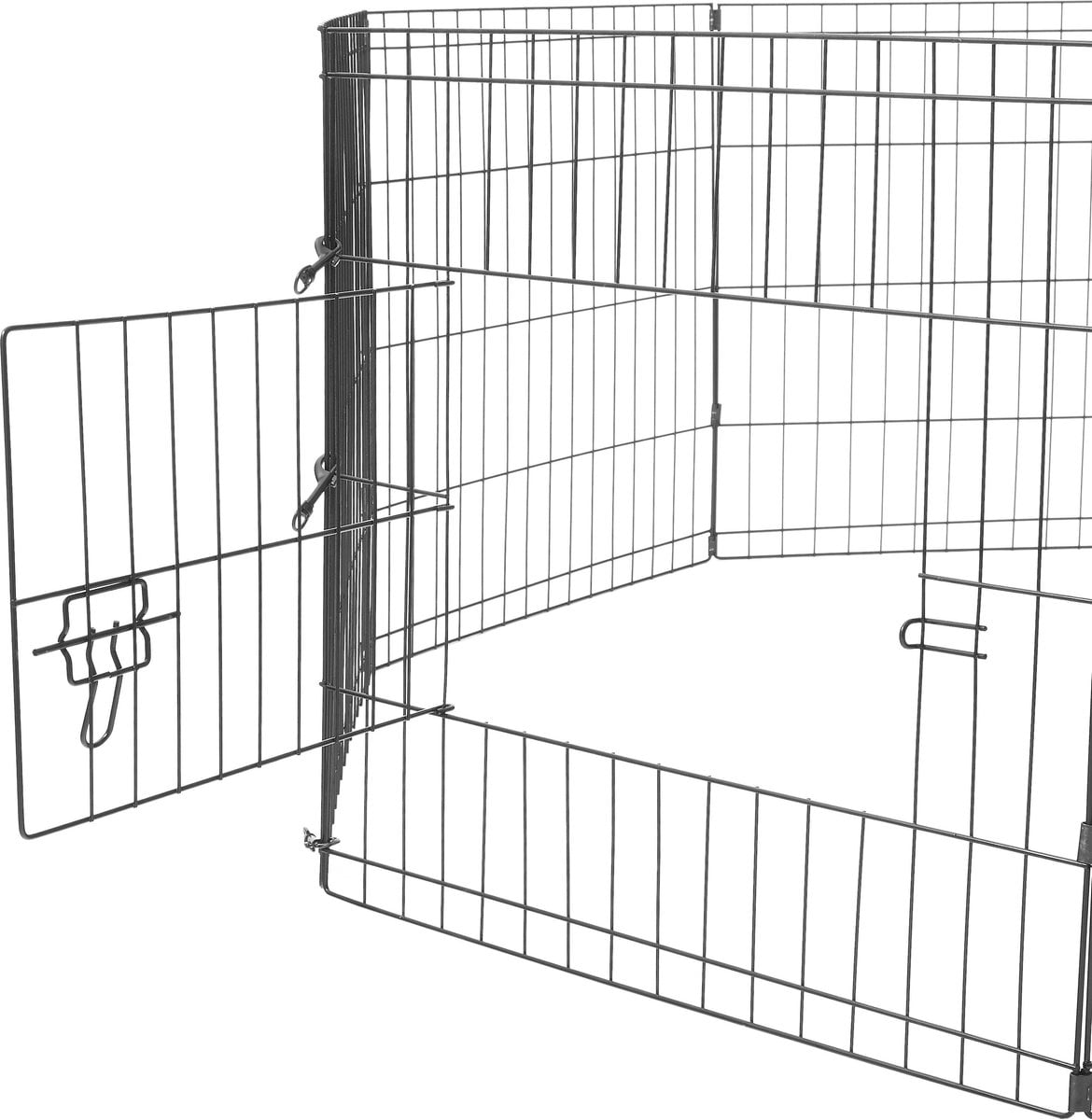 Paws and Pals Dog Playpen Hard Wire Grid Foldable Octagon - 24 Inch (SM)