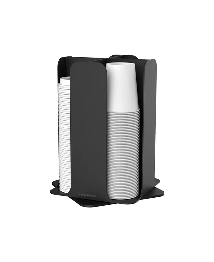 Mind Reader Cup and Lid Organizer Carousel， 4 Compartment