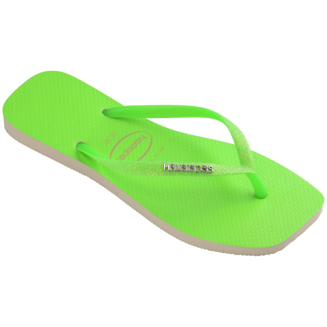Chinelo Havaianas Slim Square Glitter Neon
