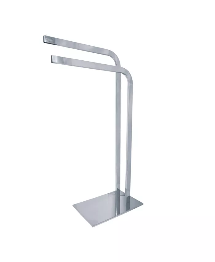 Kingston Brass Edenscape Pedestal Dual Towel Rack in Chrome