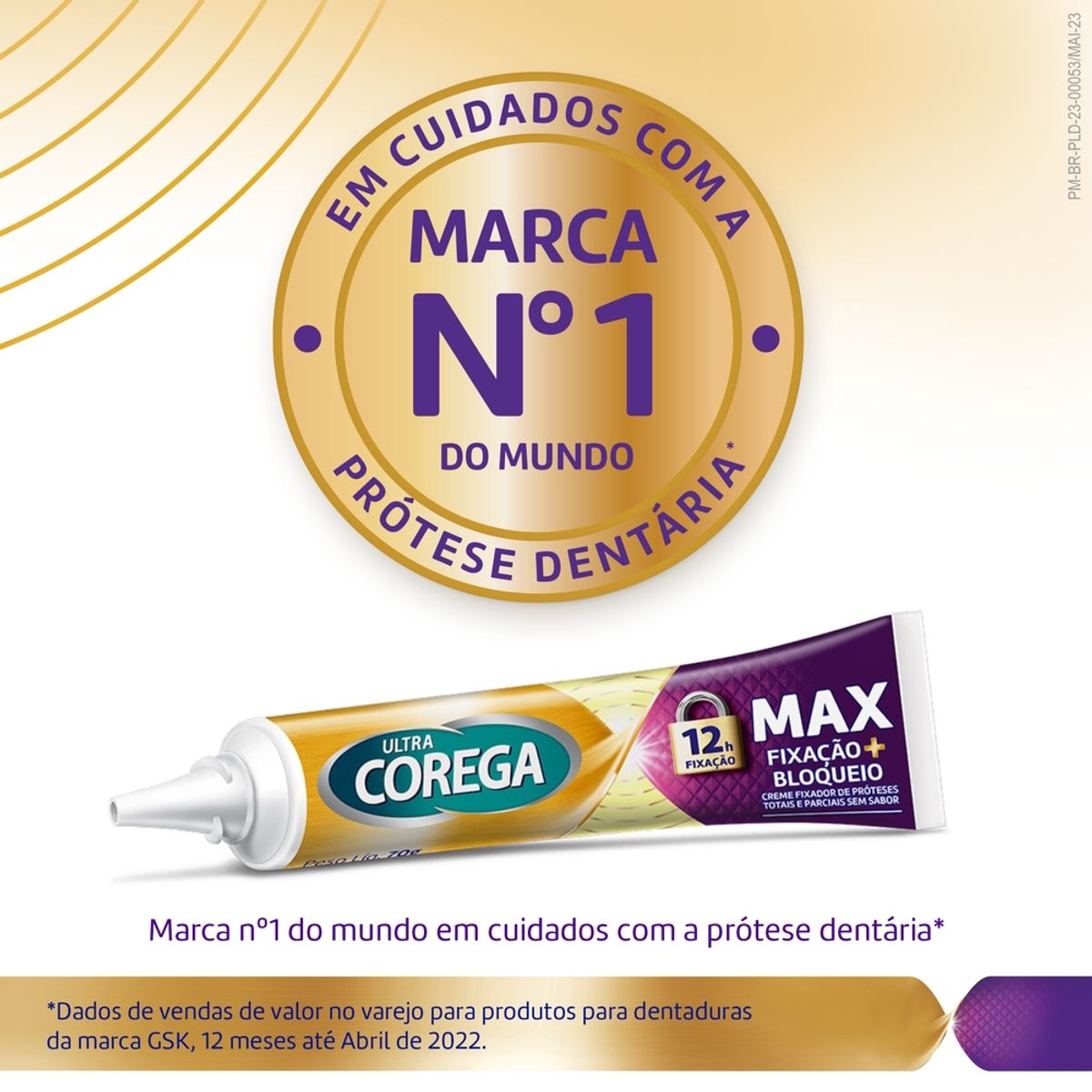 Kit Ultra Corega Creme Max Fixacao Mais Bloqueio Fixador De Protese Com 2 Unidades de 70g