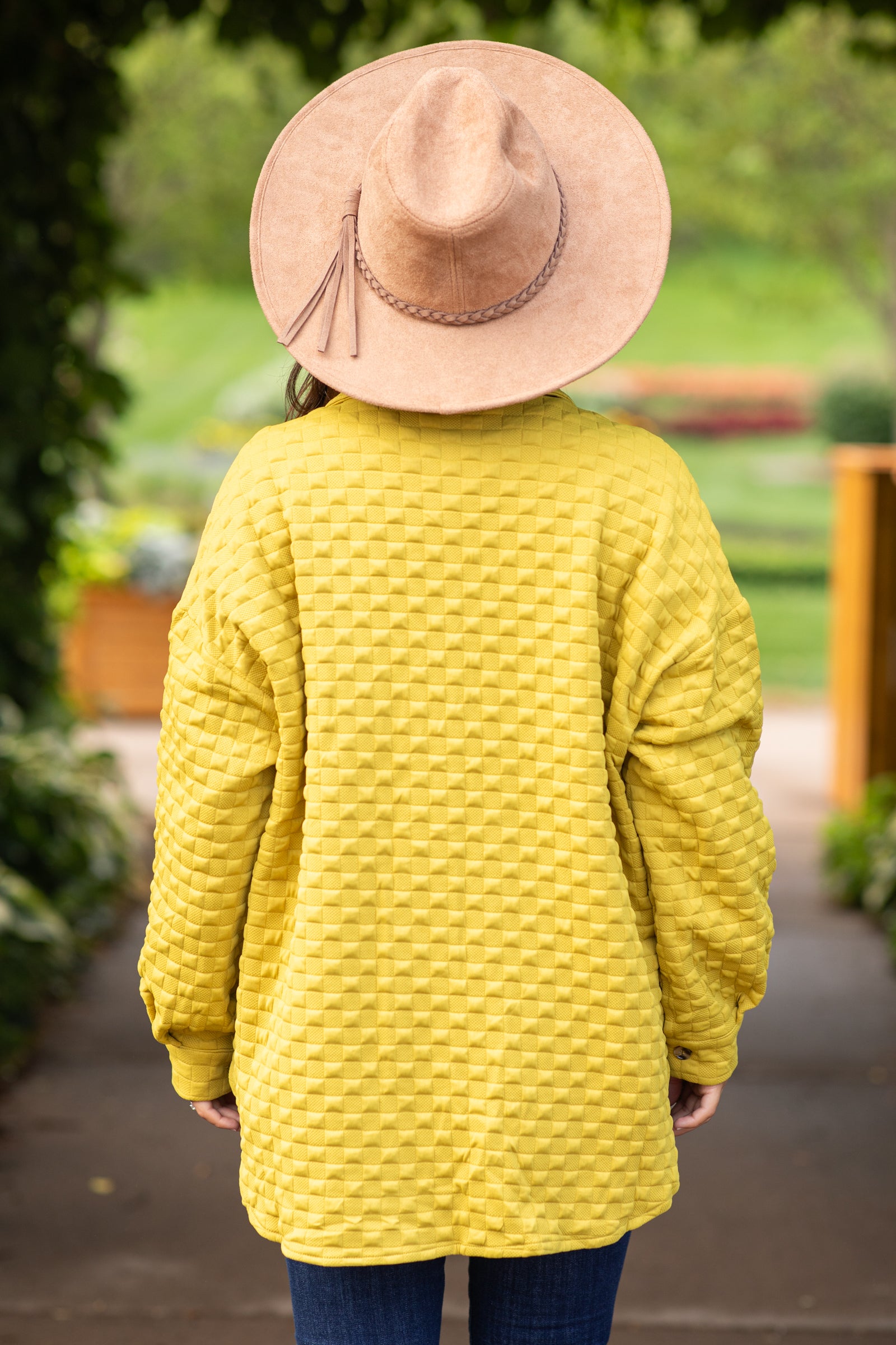 Light Olive Textured Knit Shacket