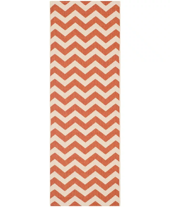 Safavieh Courtyard Terracotta and Beige 2'3