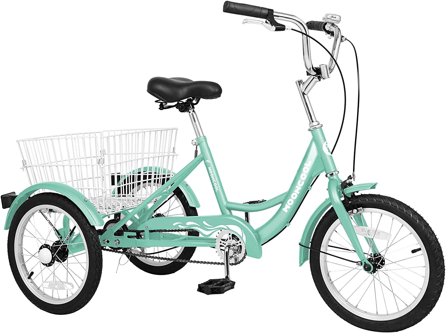 Slsy 16 inch Kids Tricycle， Single-Speed Three Wheeled Bike for 3'9