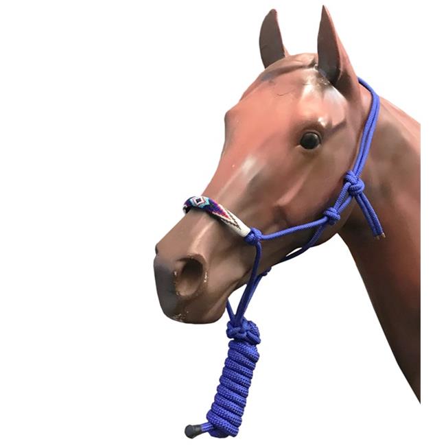 Jacks 4320-RY 8 ft. Beaded Rope Halter and Leadand#44; Royal