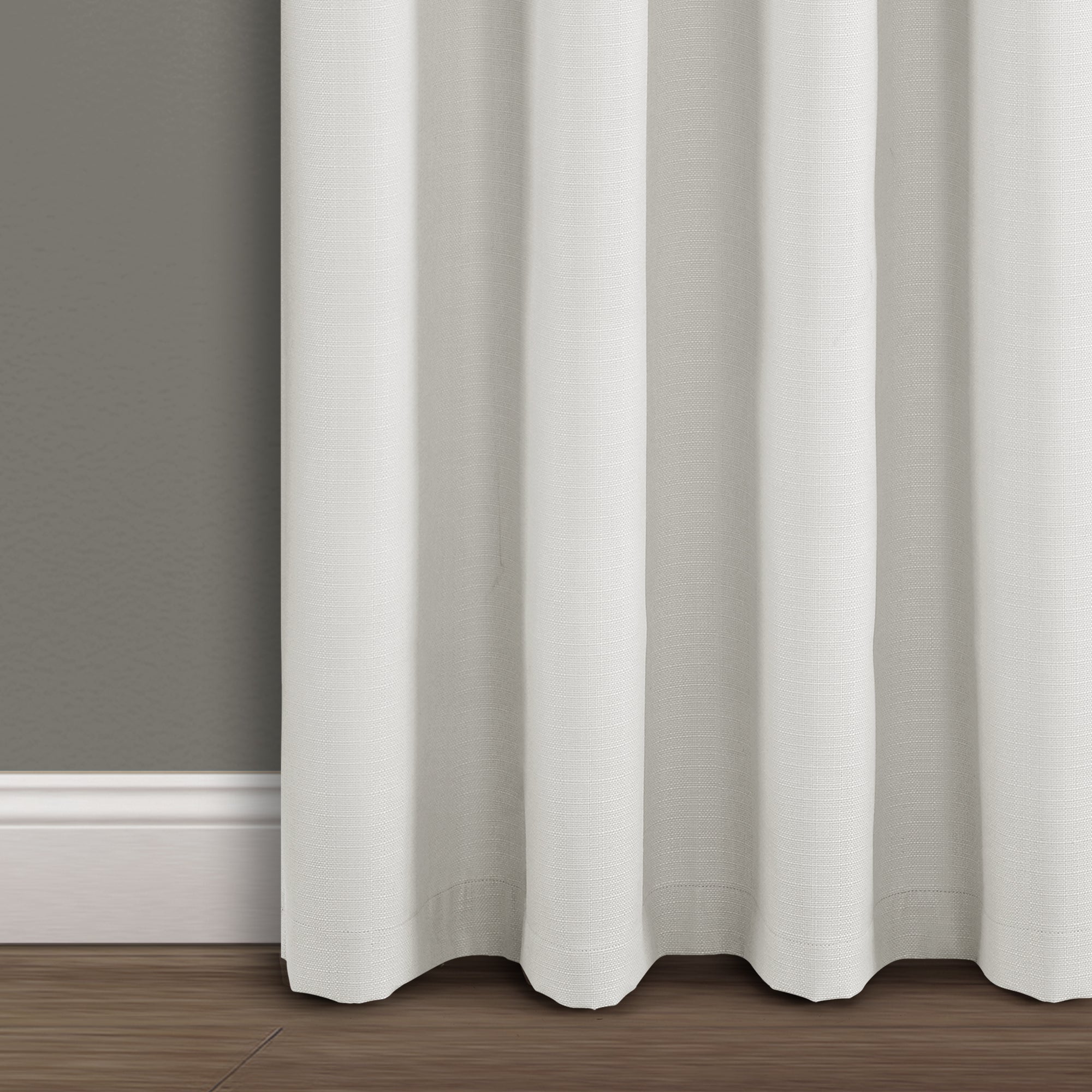 Faux Linen Absolute Blackout Window Curtain Panel