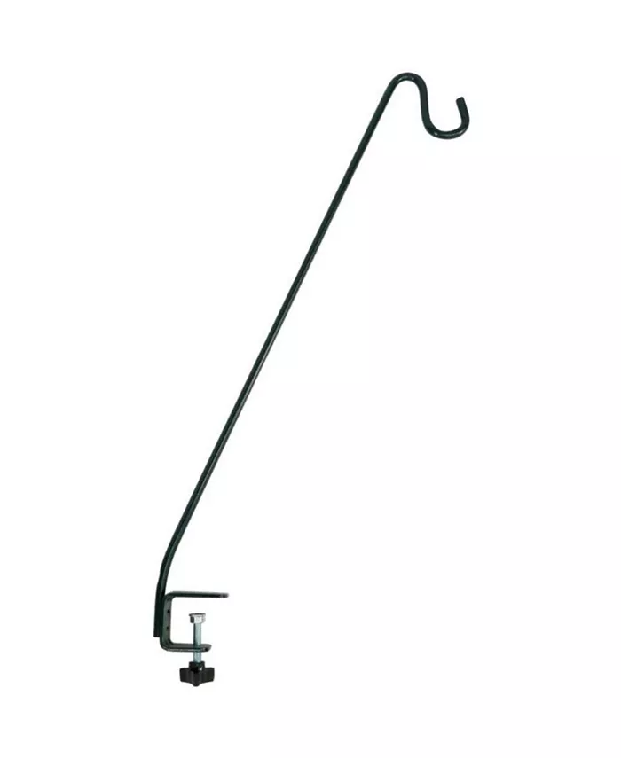 More Birds Clamp-On Deck Steel Hook for Bird Feeders and More， Black
