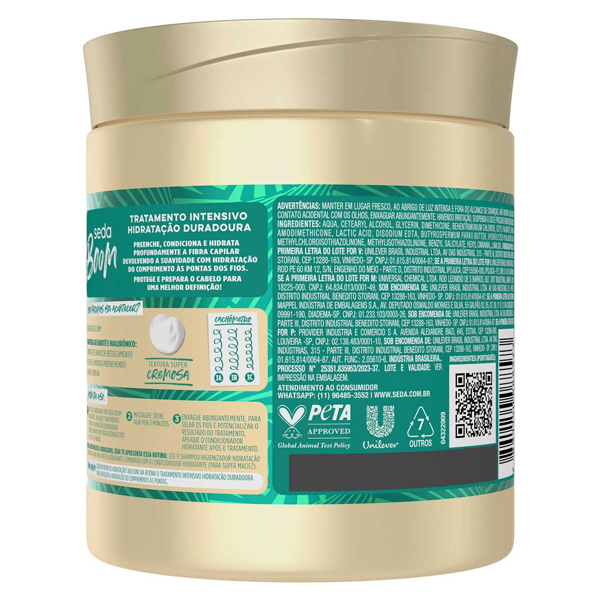 Mascara de Tratamento Seda Boom Hidratacao 500g