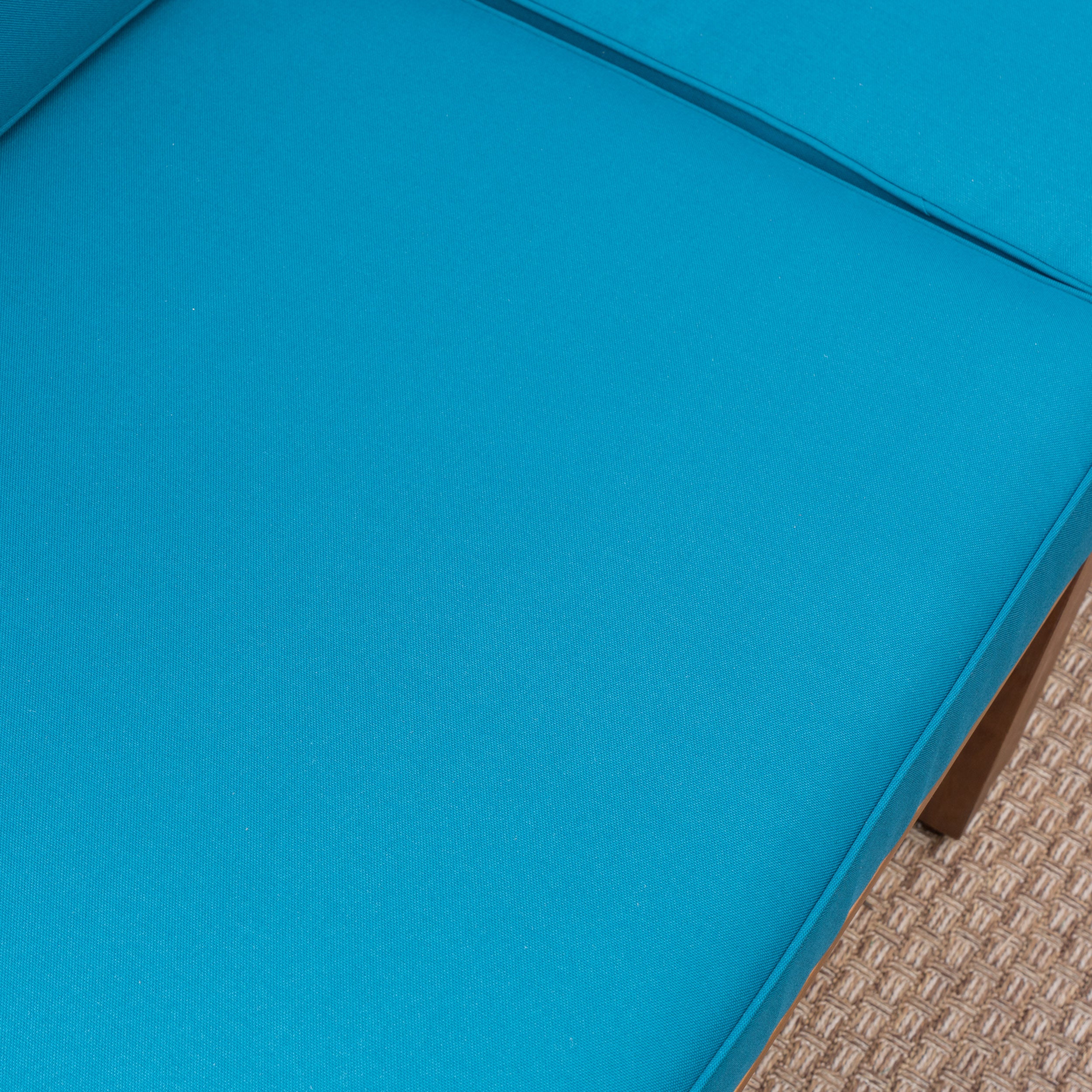 Scarlett Outdoor 6 Seat Teak Finished Acacia Wood Sofa and Table Set