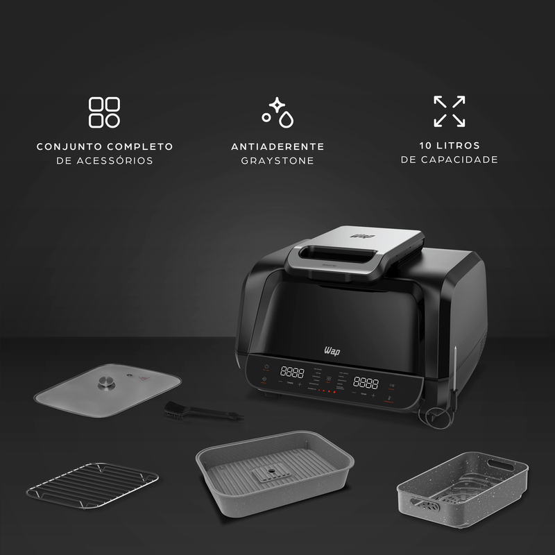 Fritadeira Elétrica Air Fry WAP Barbecue WC AB1090 Smoker