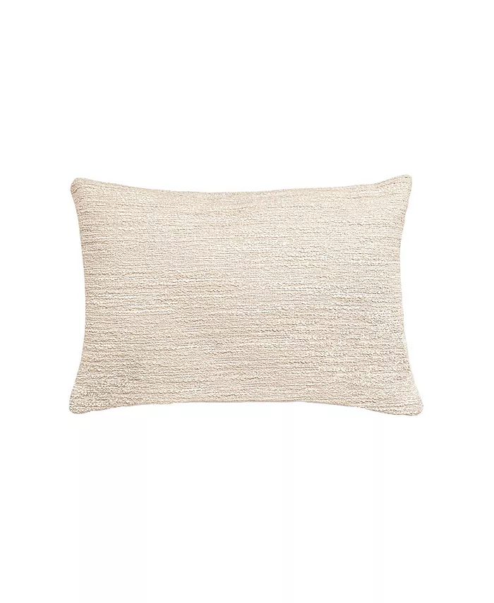 Anaya Home Dreamy Weave Light Beige Outdoor Lumbar Pillow