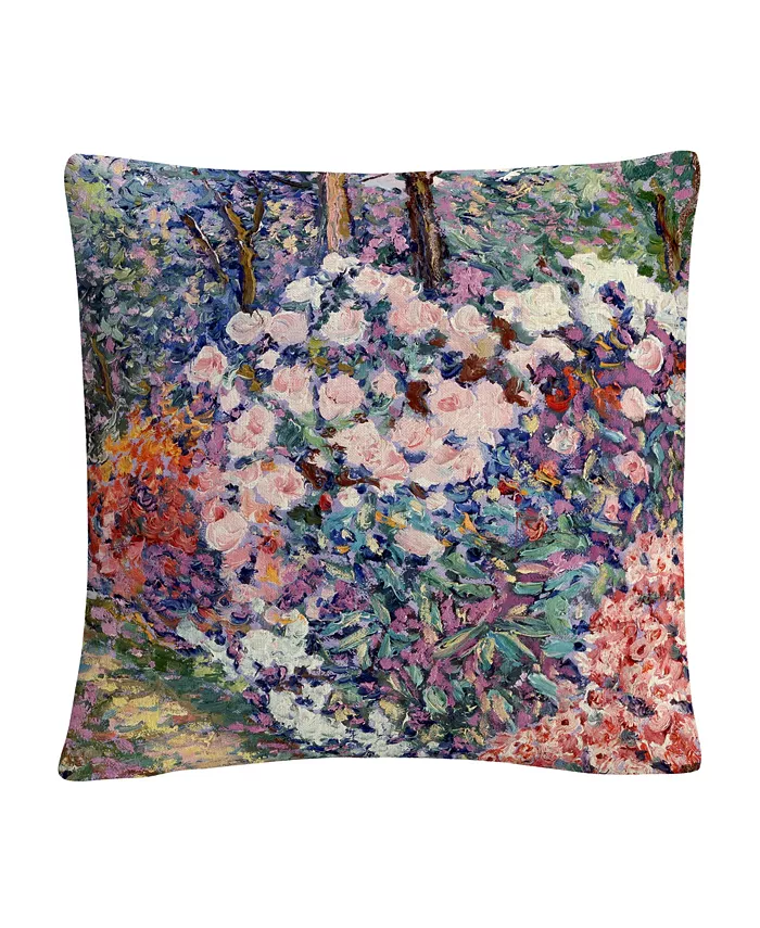 Baldwin Masters Fine Art Flowers In The Forest Pink Abstract Decorative Pillow， 16