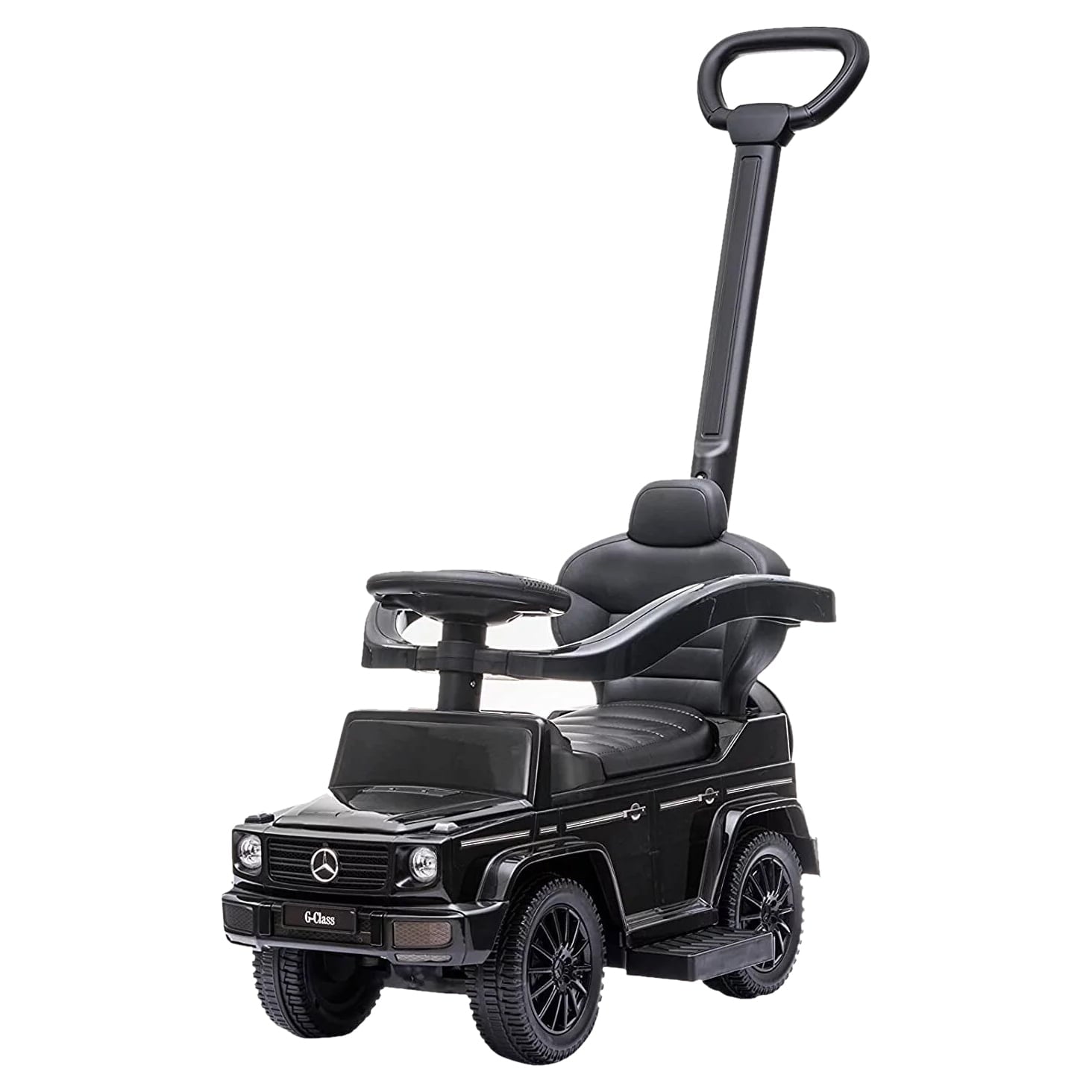 Best Ride On Cars Kids Stroller Mercedes G-Wagon 3 in 1 Push Car， Black