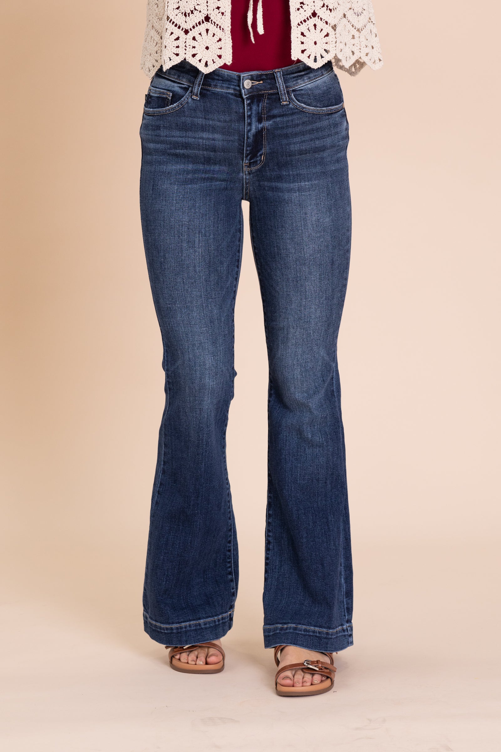 Judy Blue Dark Wash Trouser Flare Jean