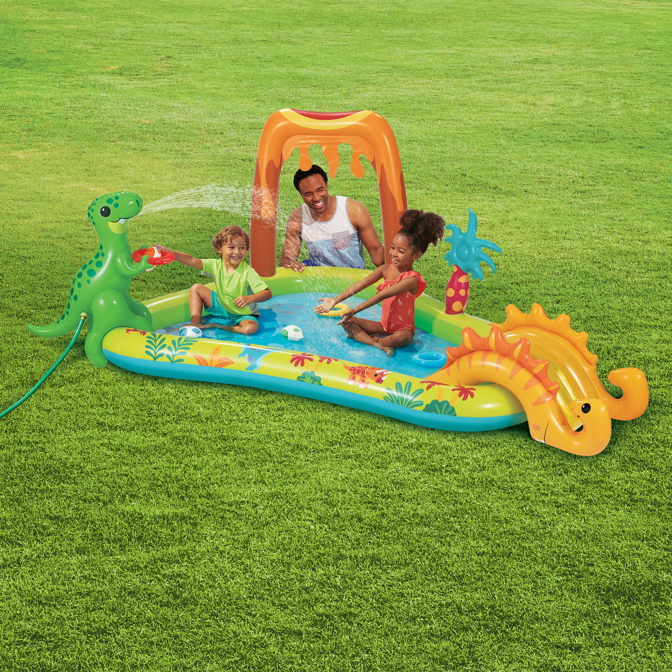 Play Day Inflatable Dino Play Center， Ages 2 and Up， Unisex