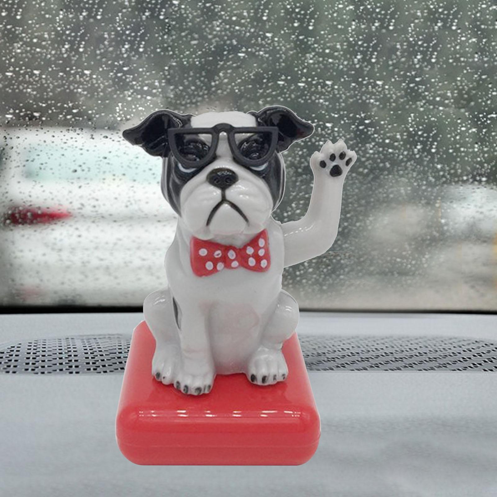 Car Dashboard Ornament Lucky Dog Automatic Swing Cute for Vehicle Decoration