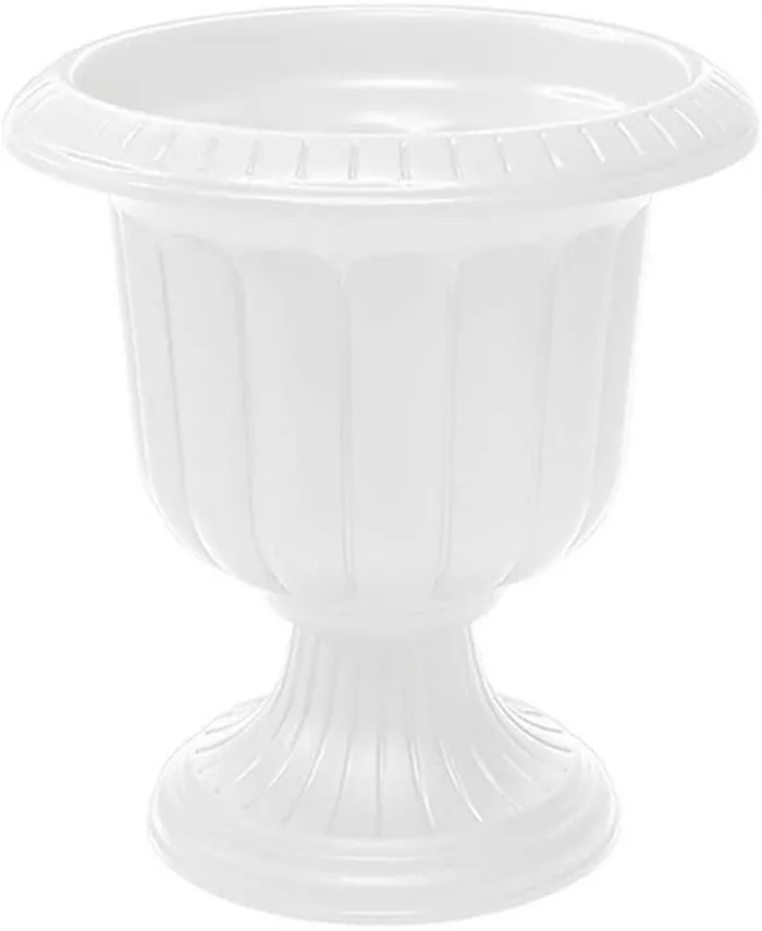 Novelty (#38192) Classic Urn Garden Pot Planter， Plastic， White 19