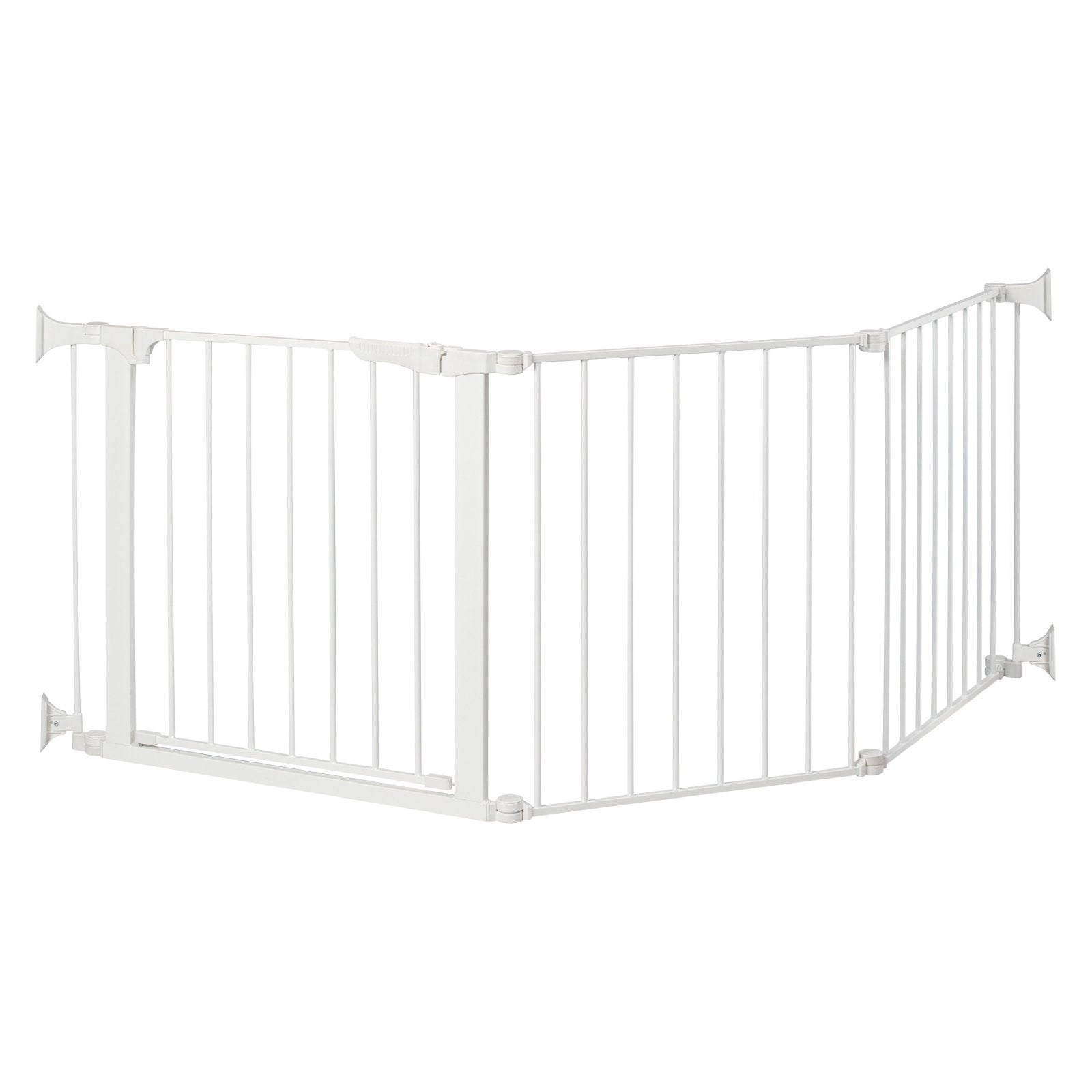 Command Pet Custom Fit Metal Dog Gate， White， 4.25