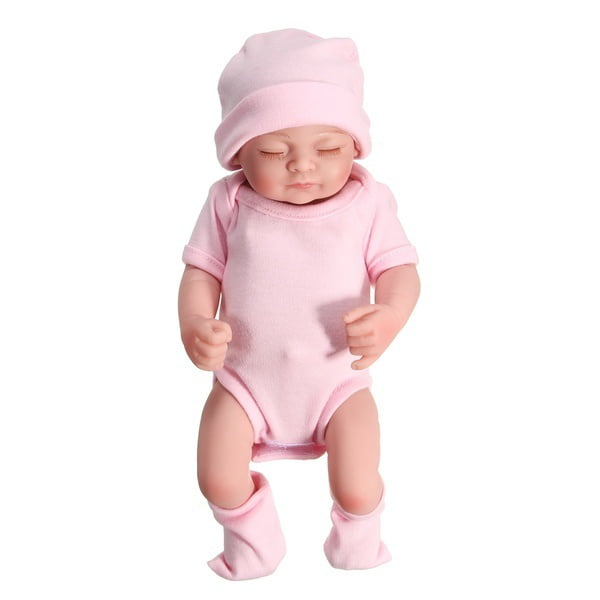 Fullbody Silicone Reborn Sleeping Baby Doll Lifelike Newborn Girl Toddler Infant for Expectant Mothers Nurses