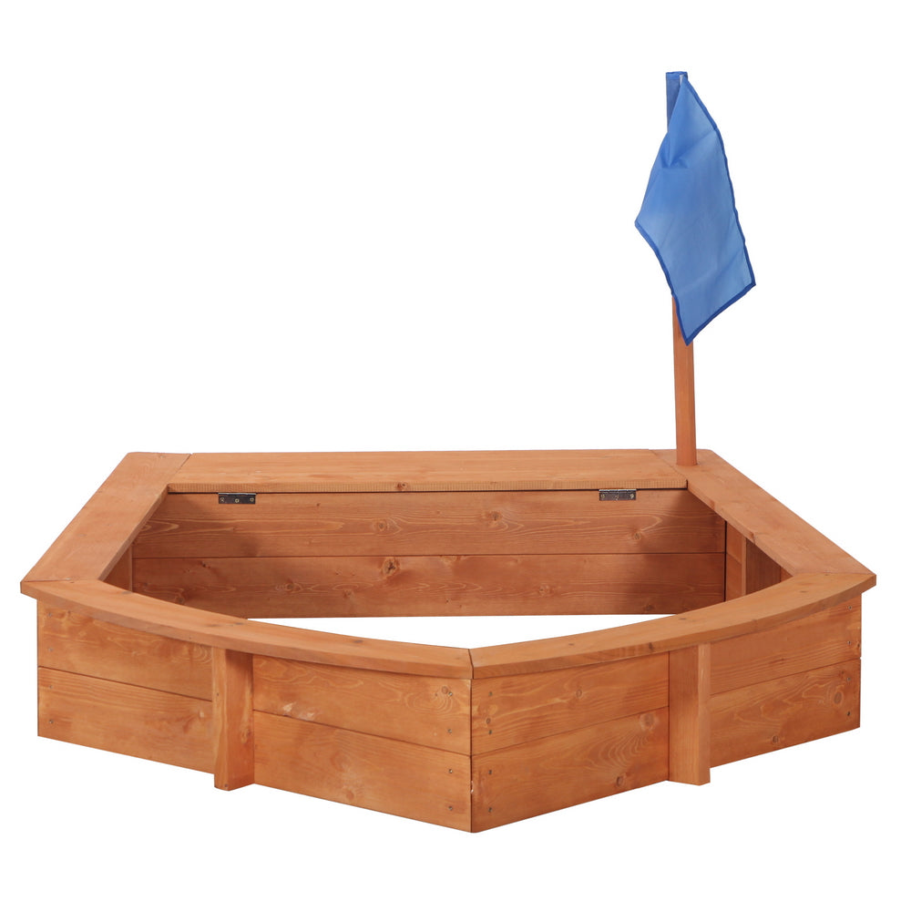 OWSOO Wooden Sandboat Backyard Sandboxes