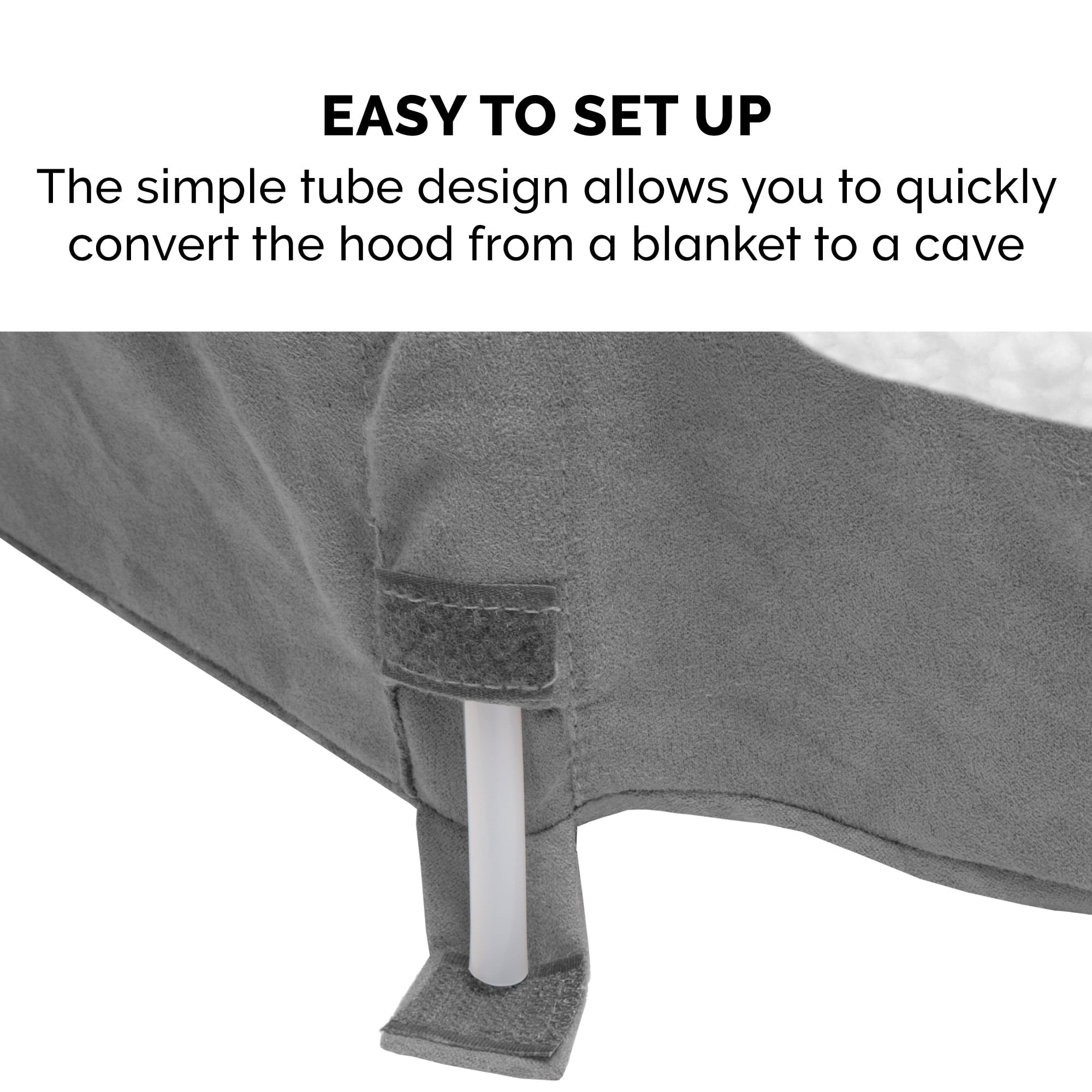 FurHaven Pet Products Orthopedic Faux Sheepskin Snuggery Burrow Pet Bed for Dogs and Cats， Gray， 44