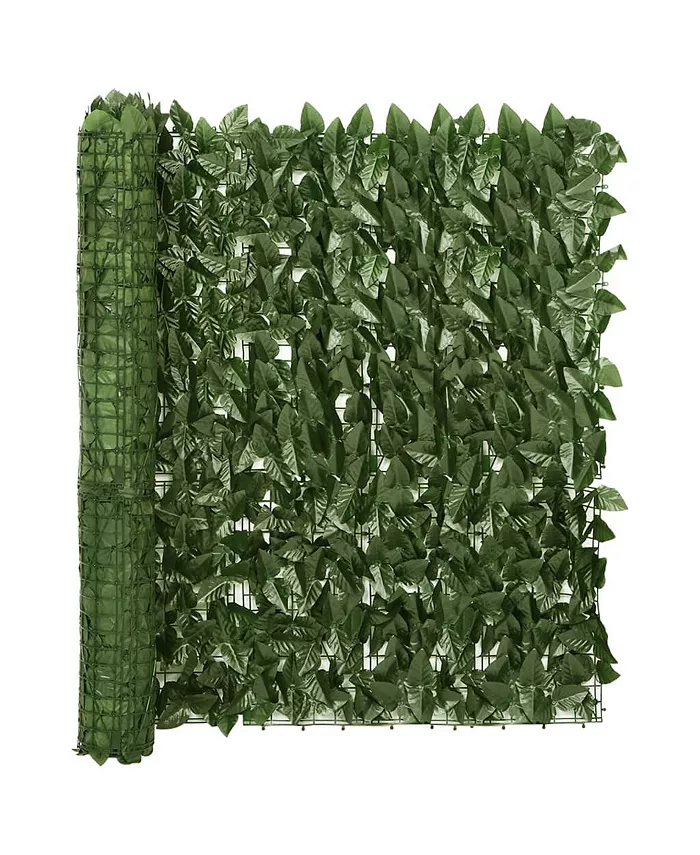 vidaXL Balcony Screen with Dark Green Leaves 157.5