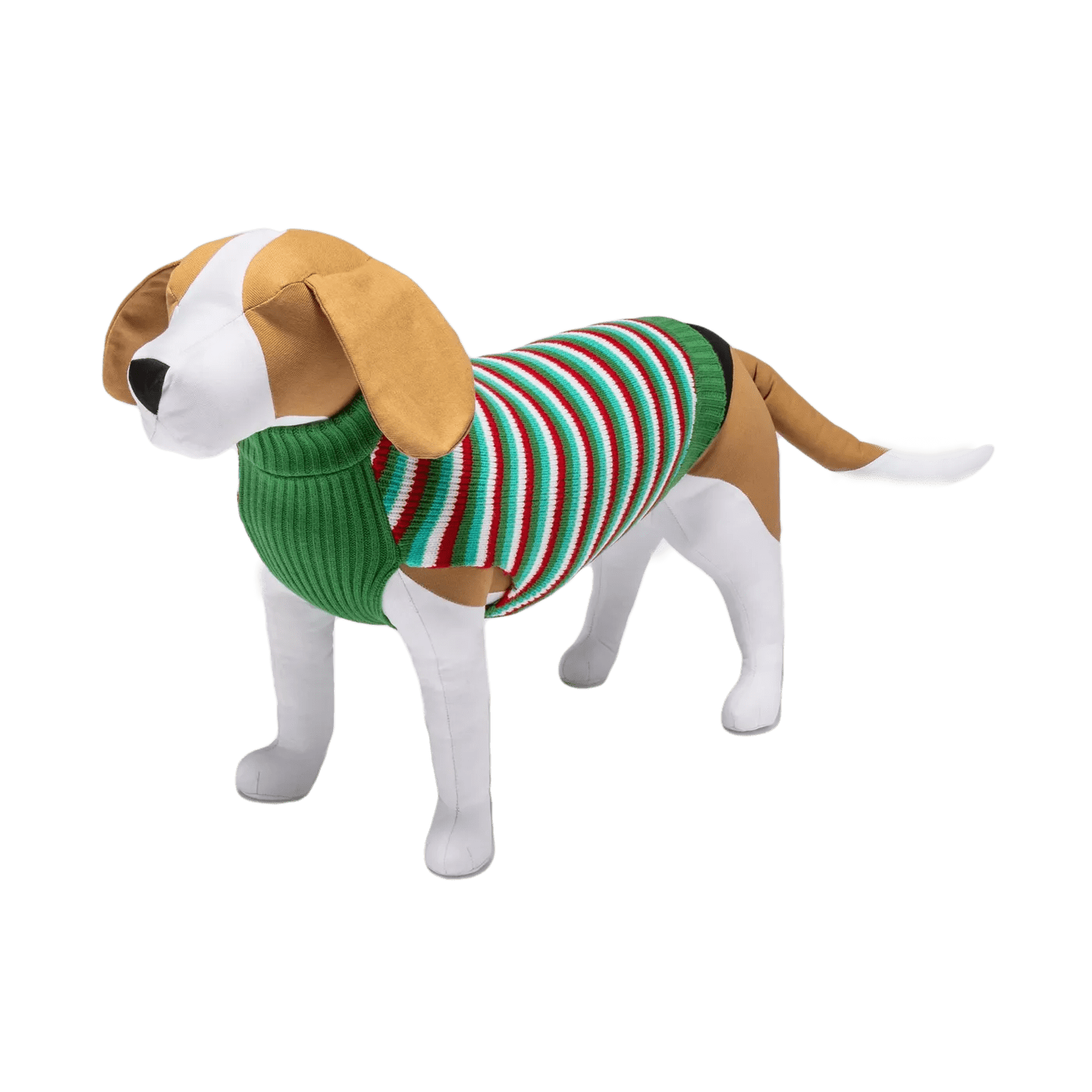 Wondershop Green and Red Stripe Holiday Dog and Cat Sweater in Small
