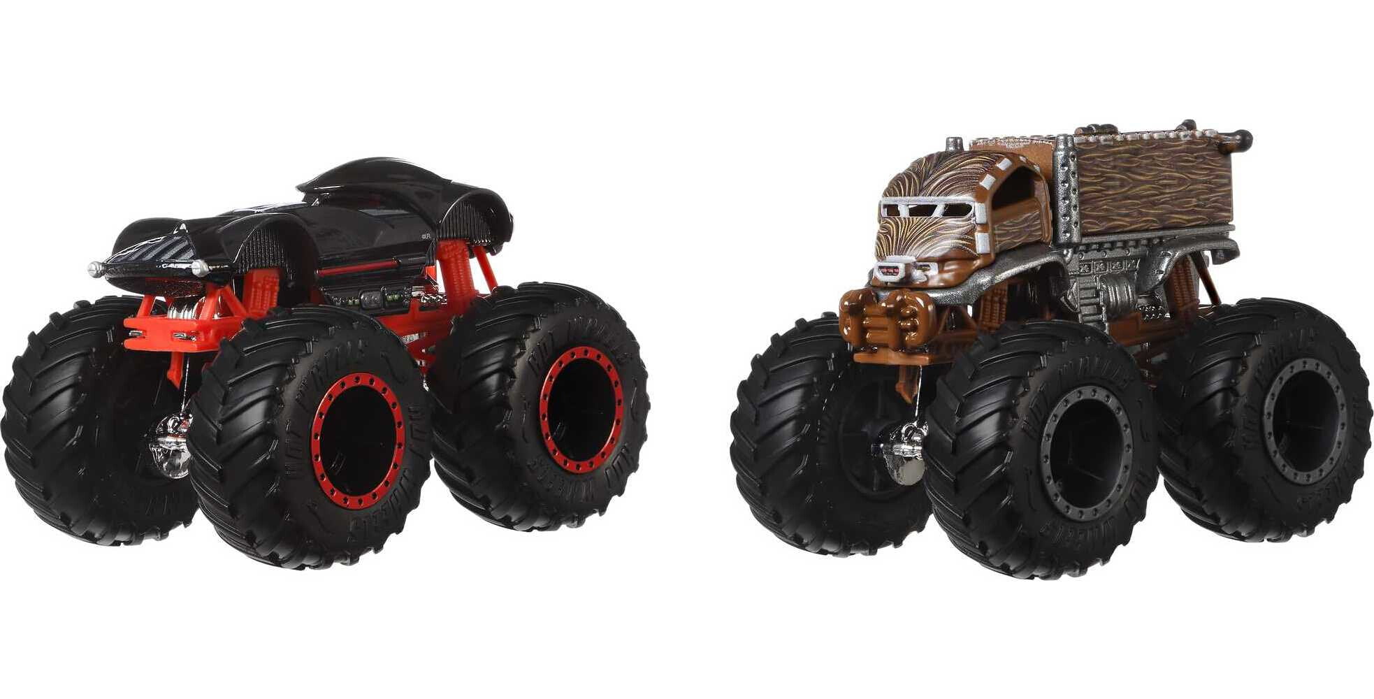 Hot Wheels Monster Trucks Demolition Doubles， Set of 2 Toy Trucks (Styles May Vary)