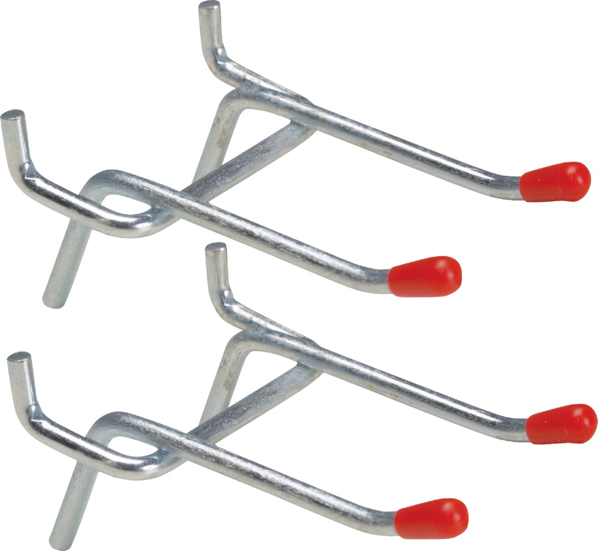 Double Arm Safety Tip Straight Pegboard Hook