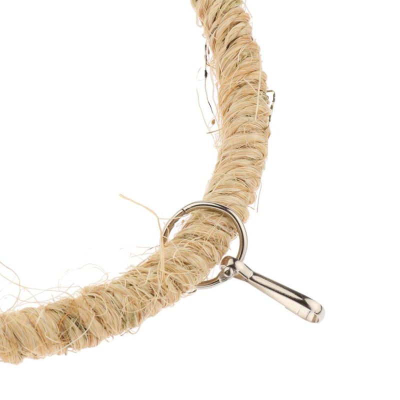 Bird Rope Perch Cage Chew Toys Parrot Natural Cotton Cotton Braided Fetch Swing Climbing Standing Bar B