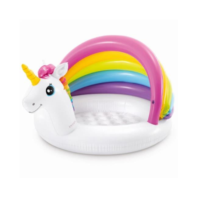 Intex Recreation 114133 Unicorn Baby Pool with Built-in Sunshade