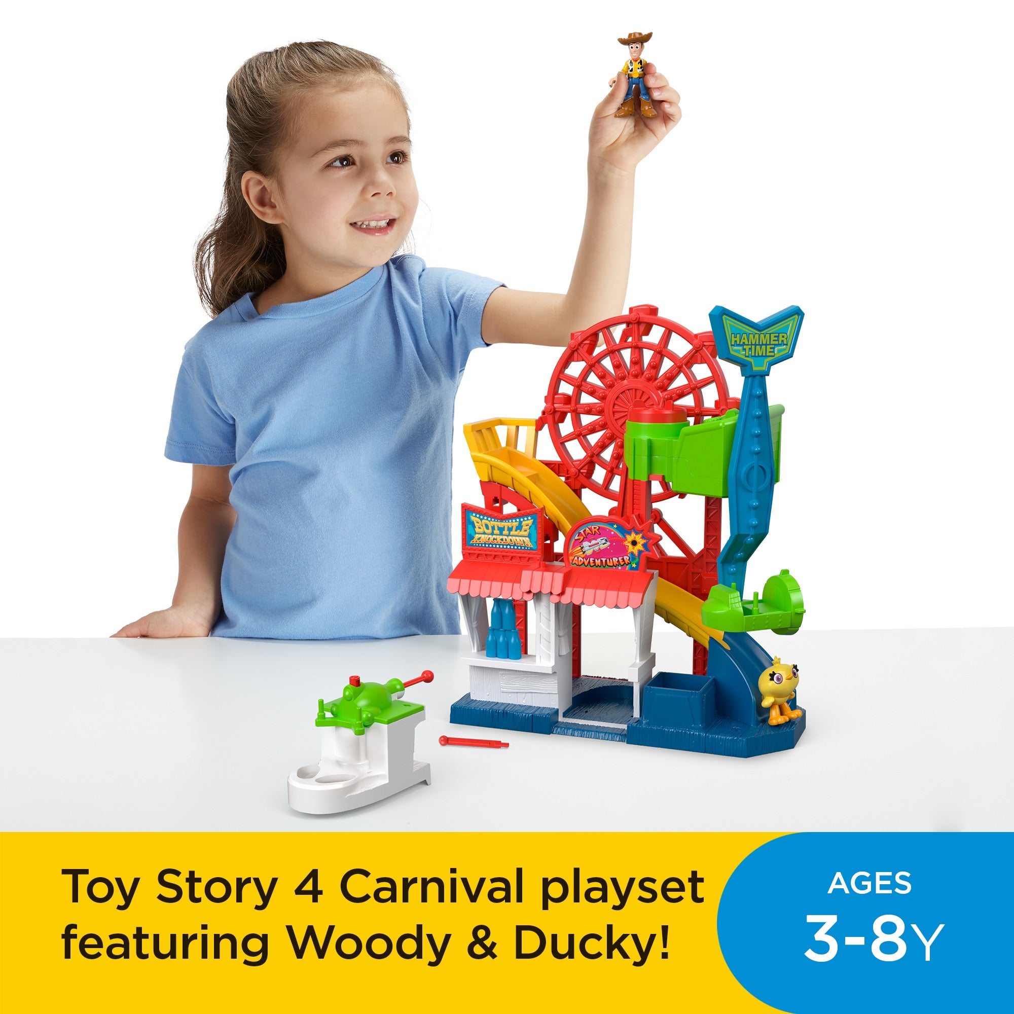 Imaginext Disney Pixar Toy Story Carnival Playset with Woody and Ducky