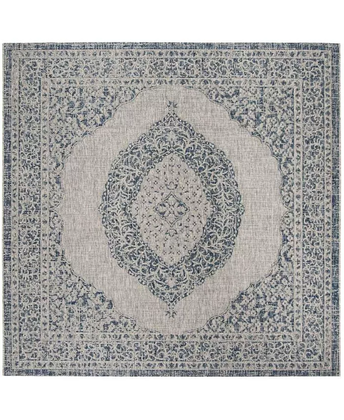 Safavieh Courtyard Light Gray and Blue 6'7