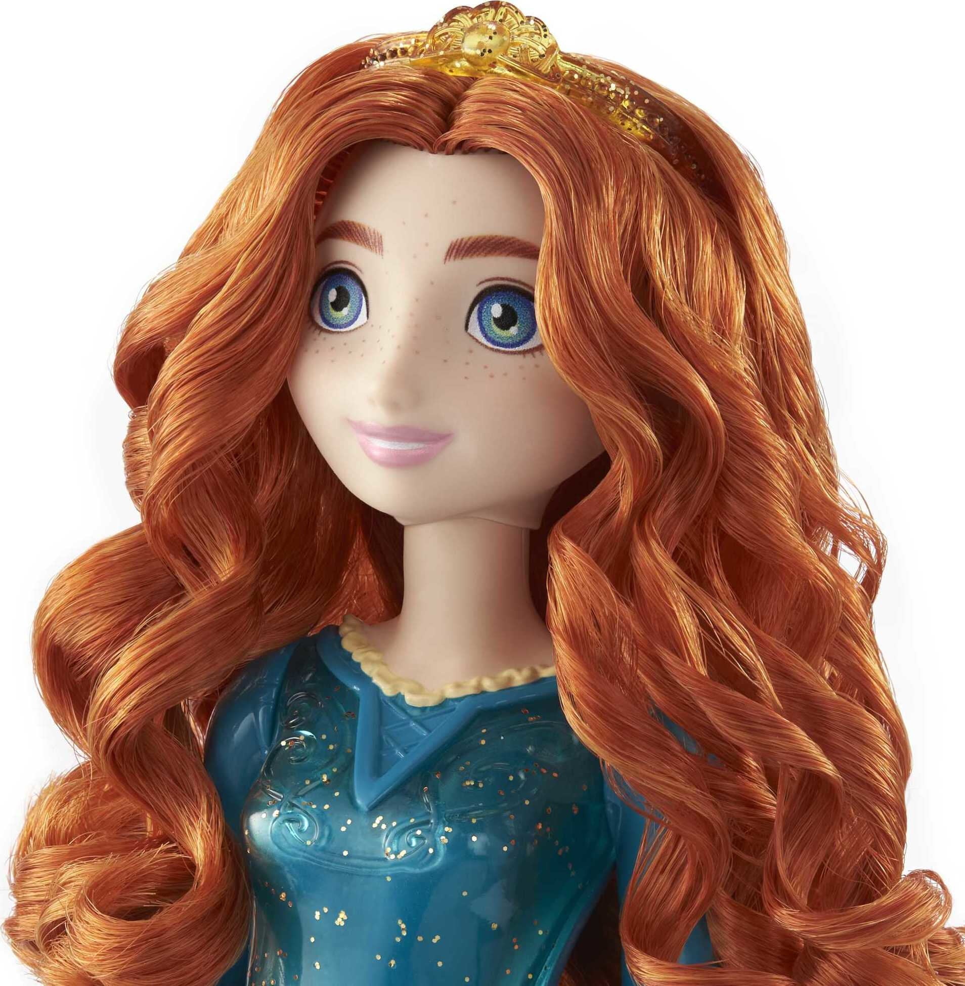 Disney Princess Merida Fashion Doll with Red Hair, Blue Eyes & Hair Accessory, Sparkling Look