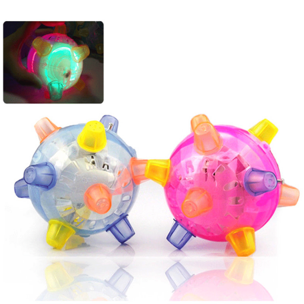 Sunisery Baby Music Ball Toy Jumping Activation Flashing Colorful Flash Bouncing Vibrating Ball