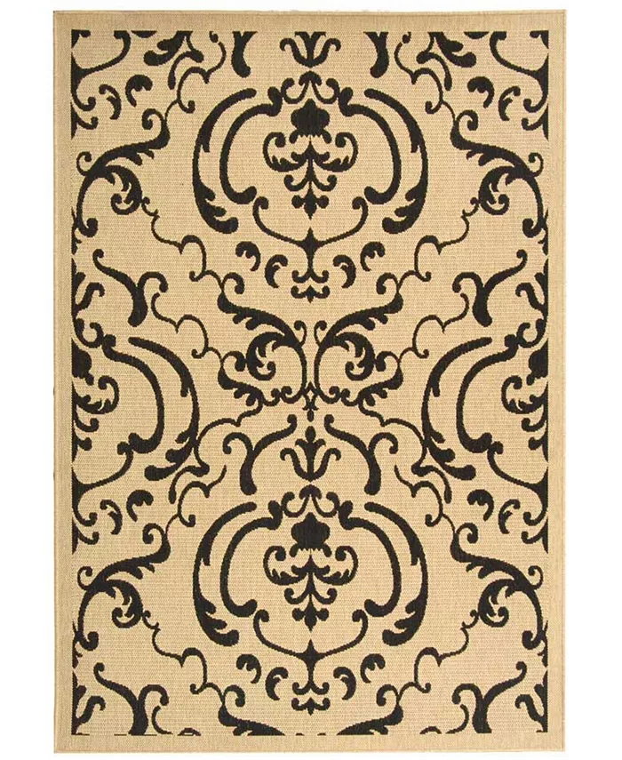 Safavieh Courtyard Sand and Black 2'3