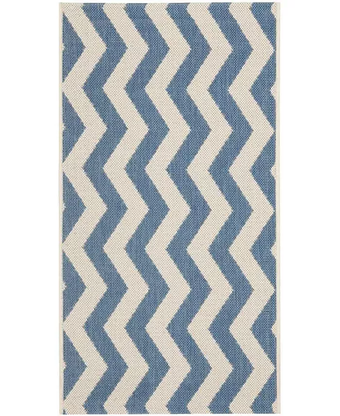 Safavieh Courtyard Blue and Beige 2' x 3'7
