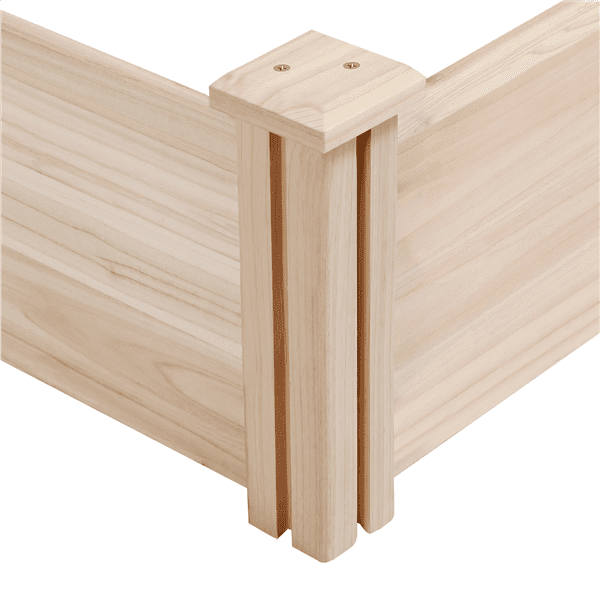 Easyfashion 97" x 25" x 11" Beige Fir and Wood Raised Garden Kit